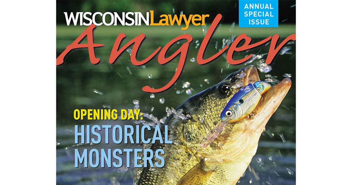 Wisconsin Lawyer magazine cover with fish