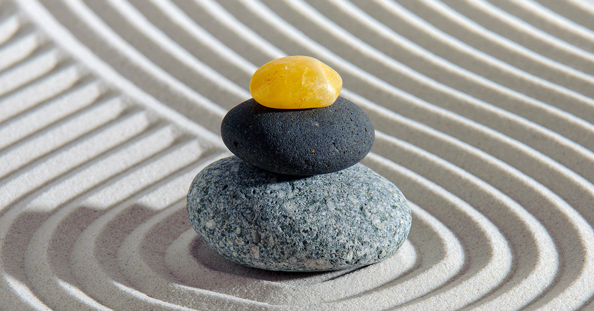 stones in zen garden