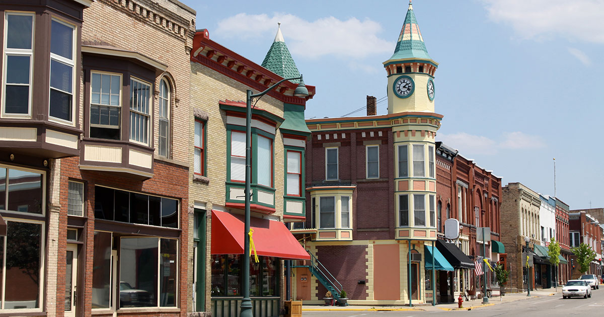 Clock Tower In Town Square, Berlin, Wisconsin