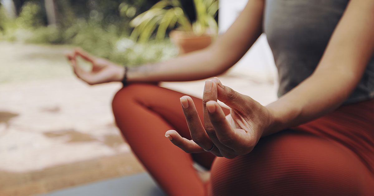 person meditating