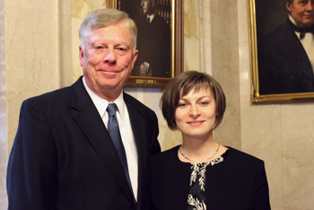 Joanna Gibelev with Grant Langley