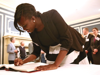 Signing the Register