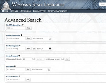 Wisconsin State Legislature website