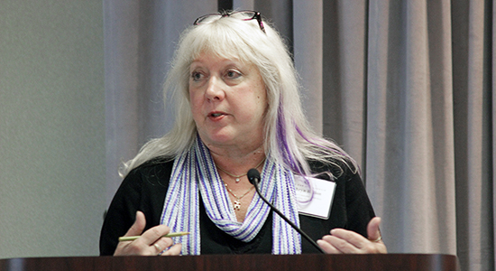 Kathryn Bullon in 2016 at Board of Governors' meeting