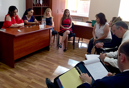 Wisconsin State Public Defender staff listen to their counterparts from the Armenian Public Defender’s Office