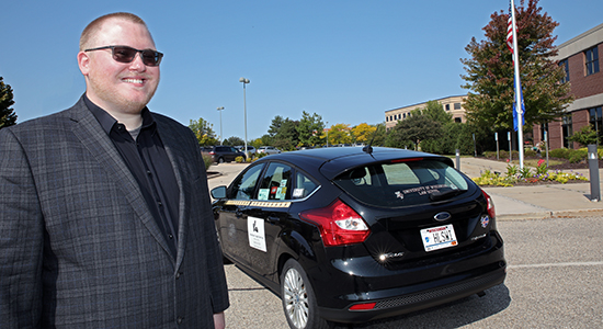 Forrest Crawford and car