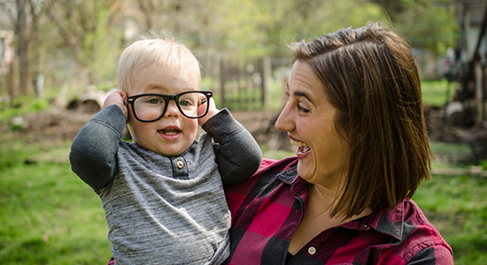 Margaret Kaiser and son