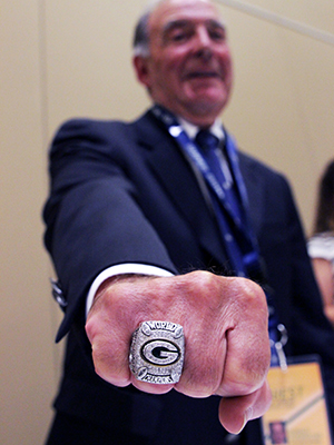Judge Zuidmulder shows his Green Bay Packers Super Bowl Ring