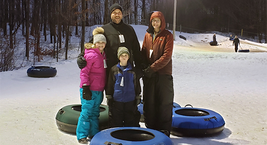 snow tubing