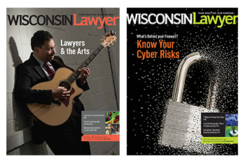 May and October 2016 Wisconsin Lawyer magazine covers