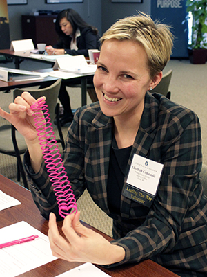 Elizabeth Constable with Slinky