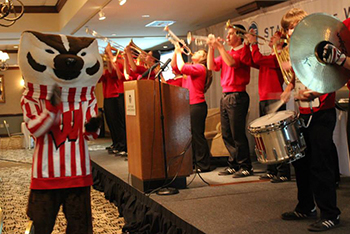 UW Band and Bucky Badger