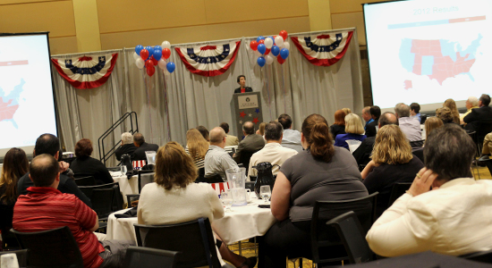 Amy Walter speaking to the audience