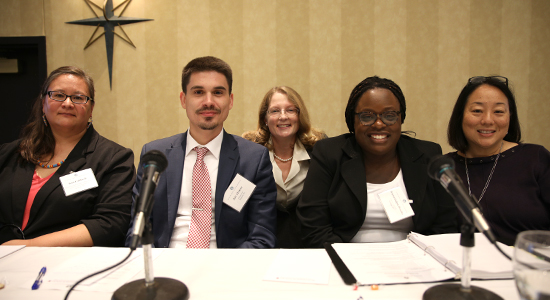 Toni Caldwell, Jair Alvarez, Jill Kastner, Truscenialyn Brooks, and Kathleen Chung