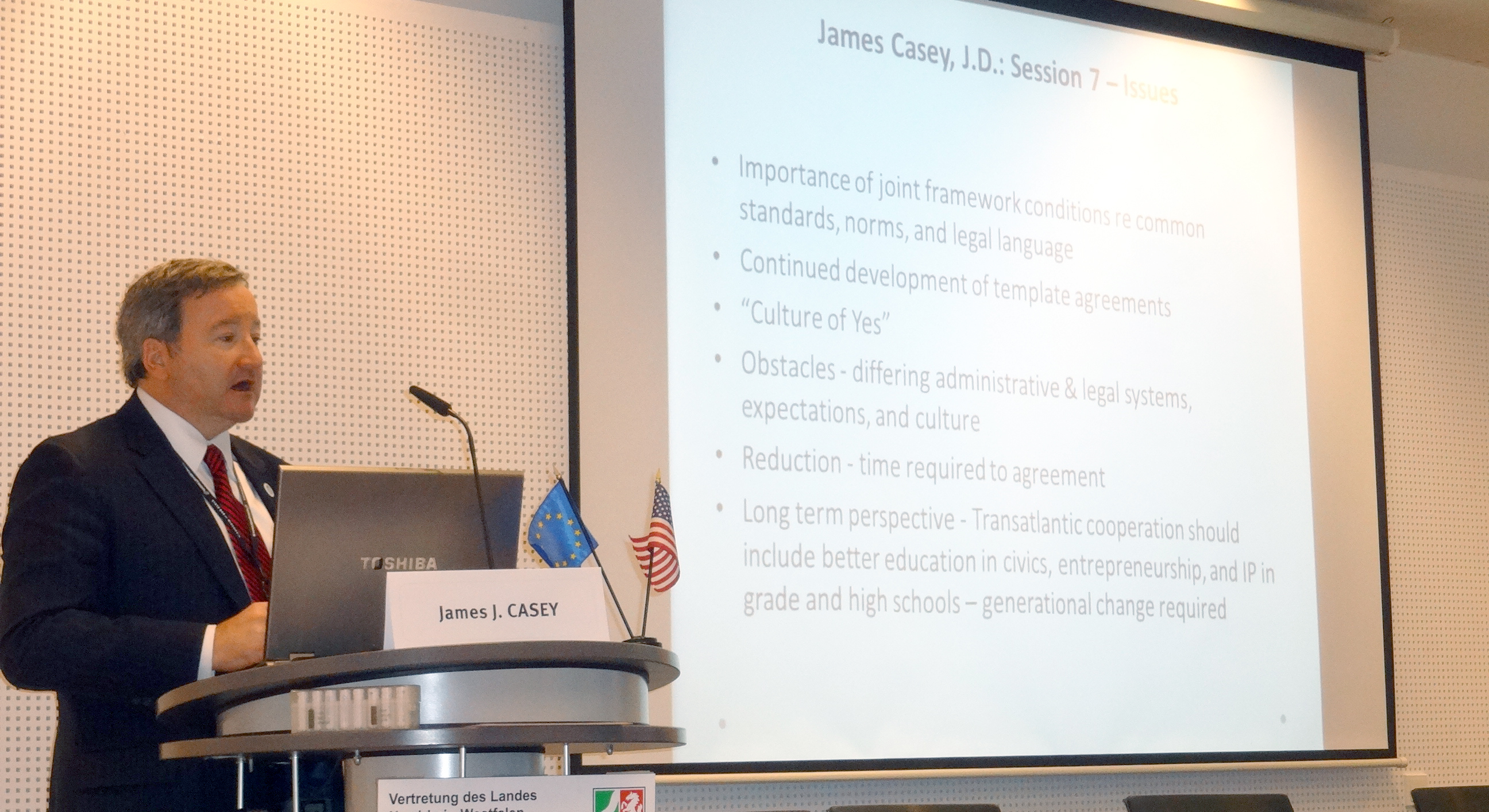 Jim Casey at the January 2015 innovation conference in Brussels, Belgium.