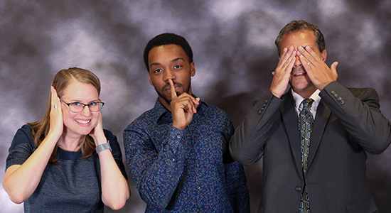 Clerk Darius Mosley, with Heather Nett and Dan Mulvey of Thrivent Financial