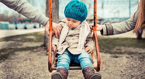 child on a swing