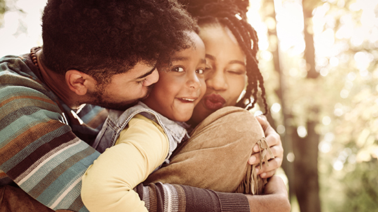 family hugging