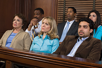 jury listens intently