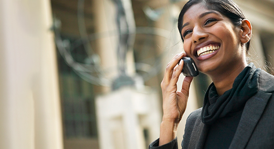 woman talking on phone