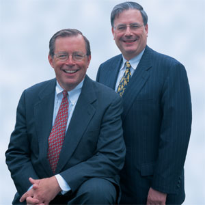 Wisconsin law school deans Kenneth B. Davis   (left) U.W. Law School, and Howard Eisenberg, Marquette University Law   School