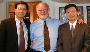(From left) Sun Chao, Shanghai       People's&  Congress       Standing Committee member; Charles Irish, U. W. Law School East                Legal Studies Center director; and Jin Changrong, the Shanghai                People's Court vice president attended a signing ceremony         formalizing       the training agreement between the law school and the     Shanghai   High People's Court in Madison on May 13.