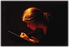 woman writing