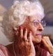 elderly woman in profile