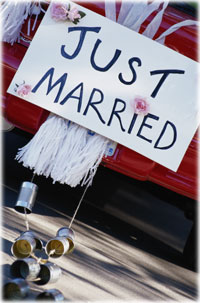 just married sign