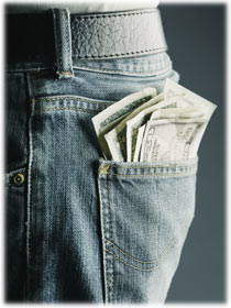 pocket full of cash