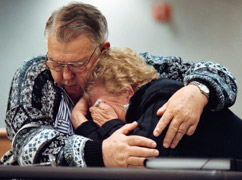 man and wife in court