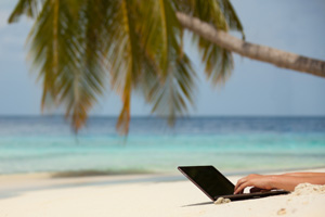 Beach laptop