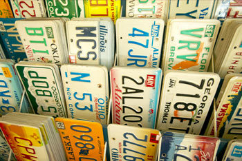 license plates