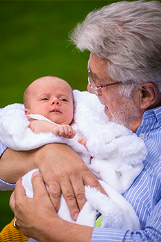 Ralph Cagle and grandchild