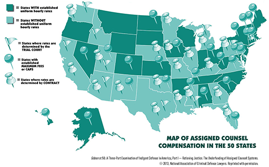 National Assigned Counsel Standards map