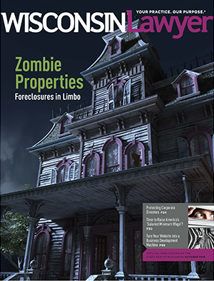 October 2015 Wisconsin Lawyer magazine cover