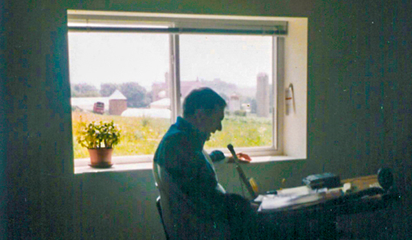 Bill Dyke at his desk