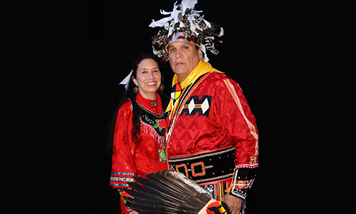 Ernie Stevens Jr. and wife