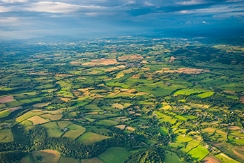 landscape view from drone