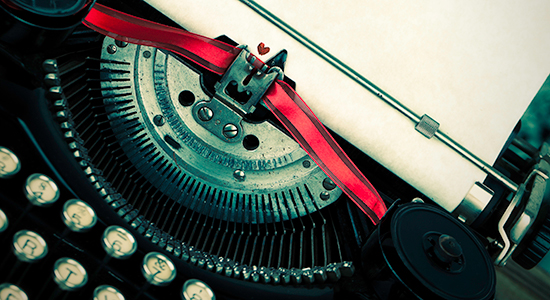 closeup of typewriter
