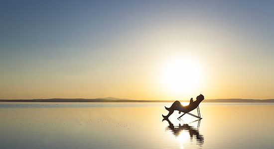 Relaxing on the beach