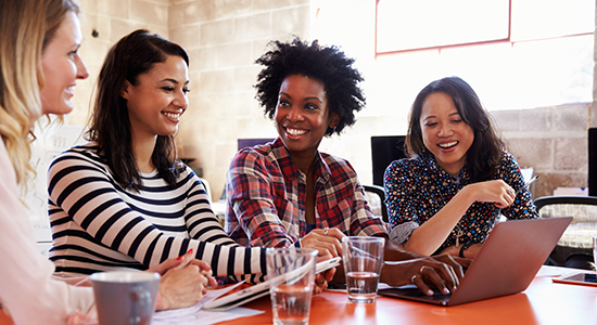 women working together