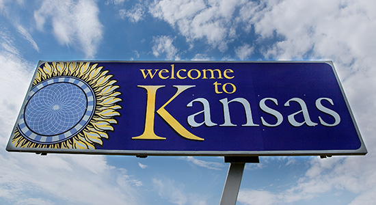 Welcome to Kansas sign