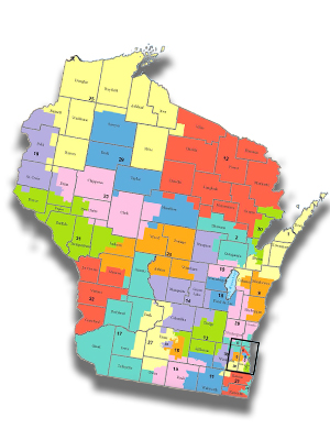 Wisconsin district map