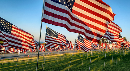 American flags