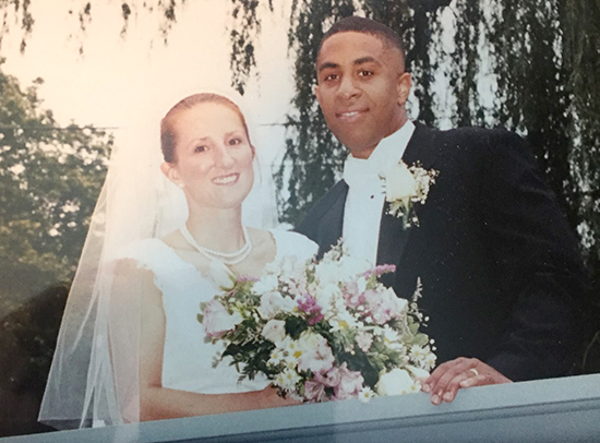 Luanne Tinnen and Clyde Tinnen on their wedding day