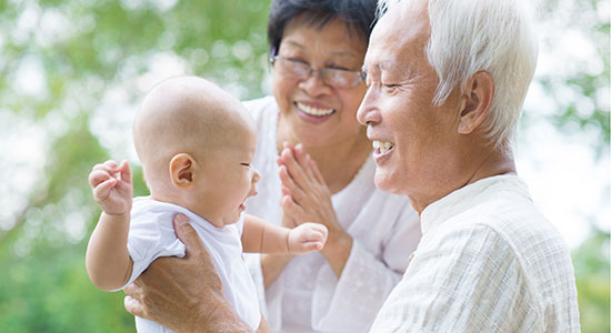 grandparents and baby