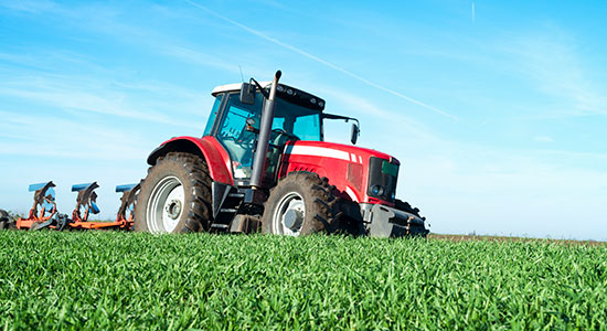 farm tractor on field