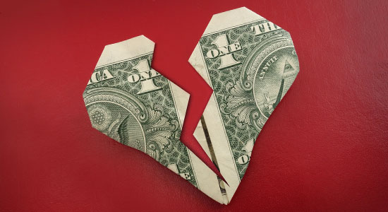 broken money heart