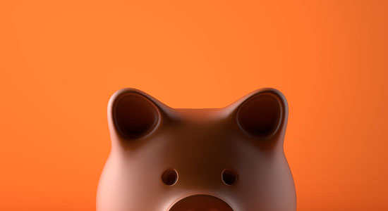 orange piggybank